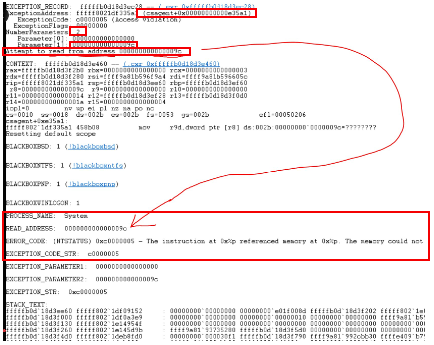 Crowdstrike Crash Dump