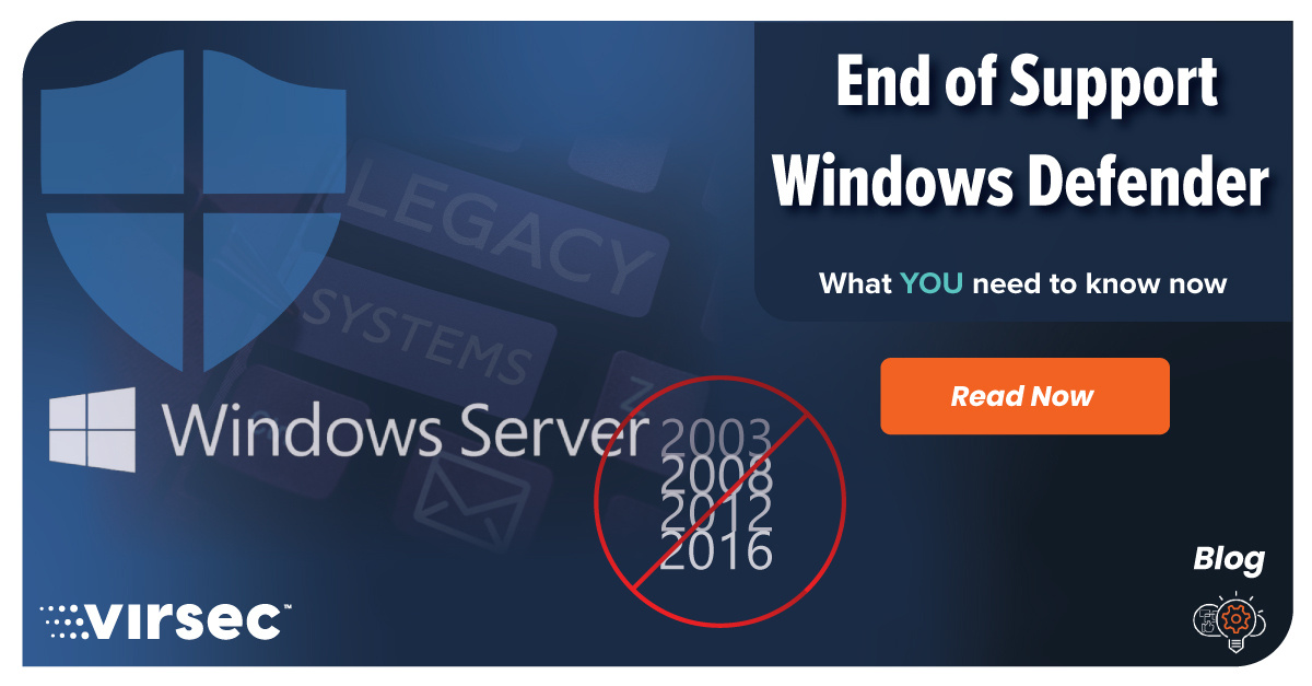 End of Support for Windows Defender